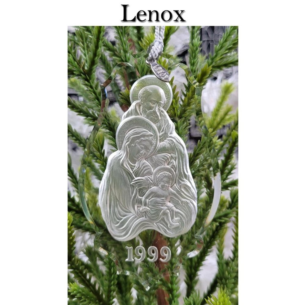 Lenox Treasures of the Heart Holy Family Crystal Christmas Ornament 1999